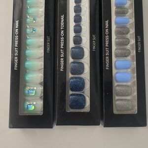 Finger Suit Press-On Nail Set#J